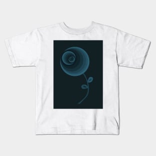 Abstract geometric flower indigo rose Kids T-Shirt